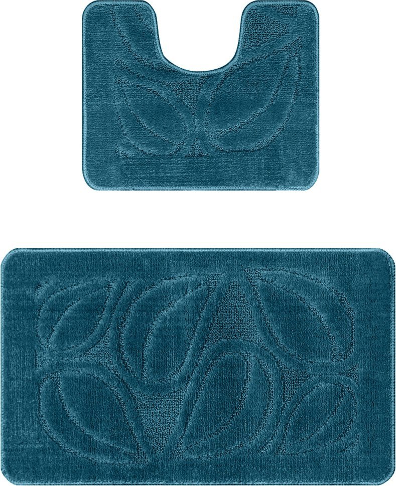 Набор ковриков Maximus Flora 2569 (50x80/40x50, темно-синий)