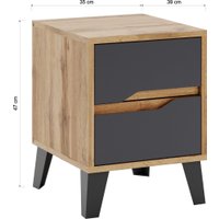 Тумба ЭлиГард Eyva 2S (дуб вотан/графит) в Гомеле