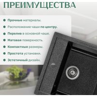 Кухонная мойка Saniteco Terra (графит) в Борисове