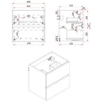  ЗОВ Тумба с умывальником Лира 70 L70MW0MWGVA-OL70 (белый глянцевый)