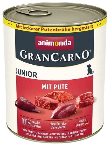 

Консервированный корм для собак Animonda Carno Junior Dog с индейкой 400 г