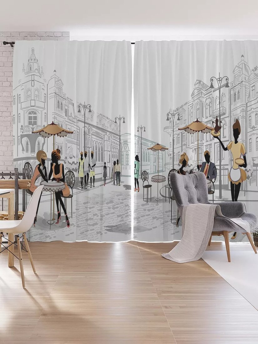 

Комплект штор JoyArty Летние столики кафе p_68156 (145x265)