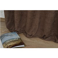 Комплект штор Delfa СШД-050 Flowers Shinil/106 (160x250, шоколад)