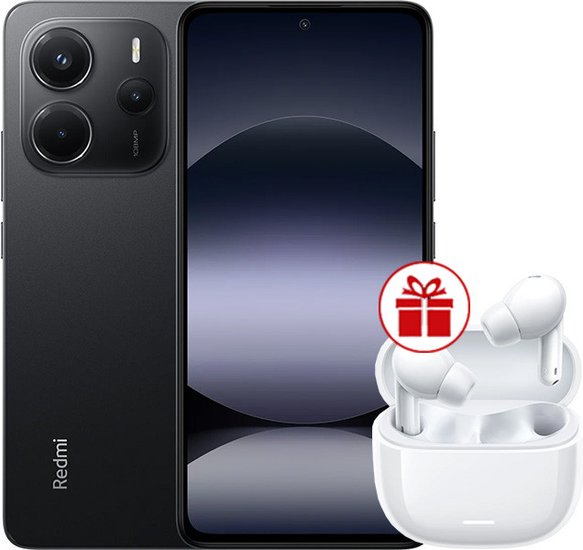 Xiaomi Redmi Note 14 8GB/256GB wersja międzynarodowa (czarny) + słuchawki Xiaomi Redmi Buds 6 Lite (biały) w promocji
