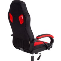 Игровое (геймерское) кресло TetChair Pilot флок/ткань (черный/черный/красный) в Солигорске