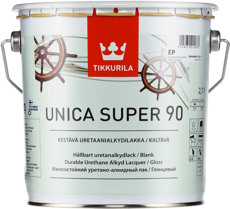 

Лак Tikkurila Unica Super 2.7 л (базис EP глянцевый)