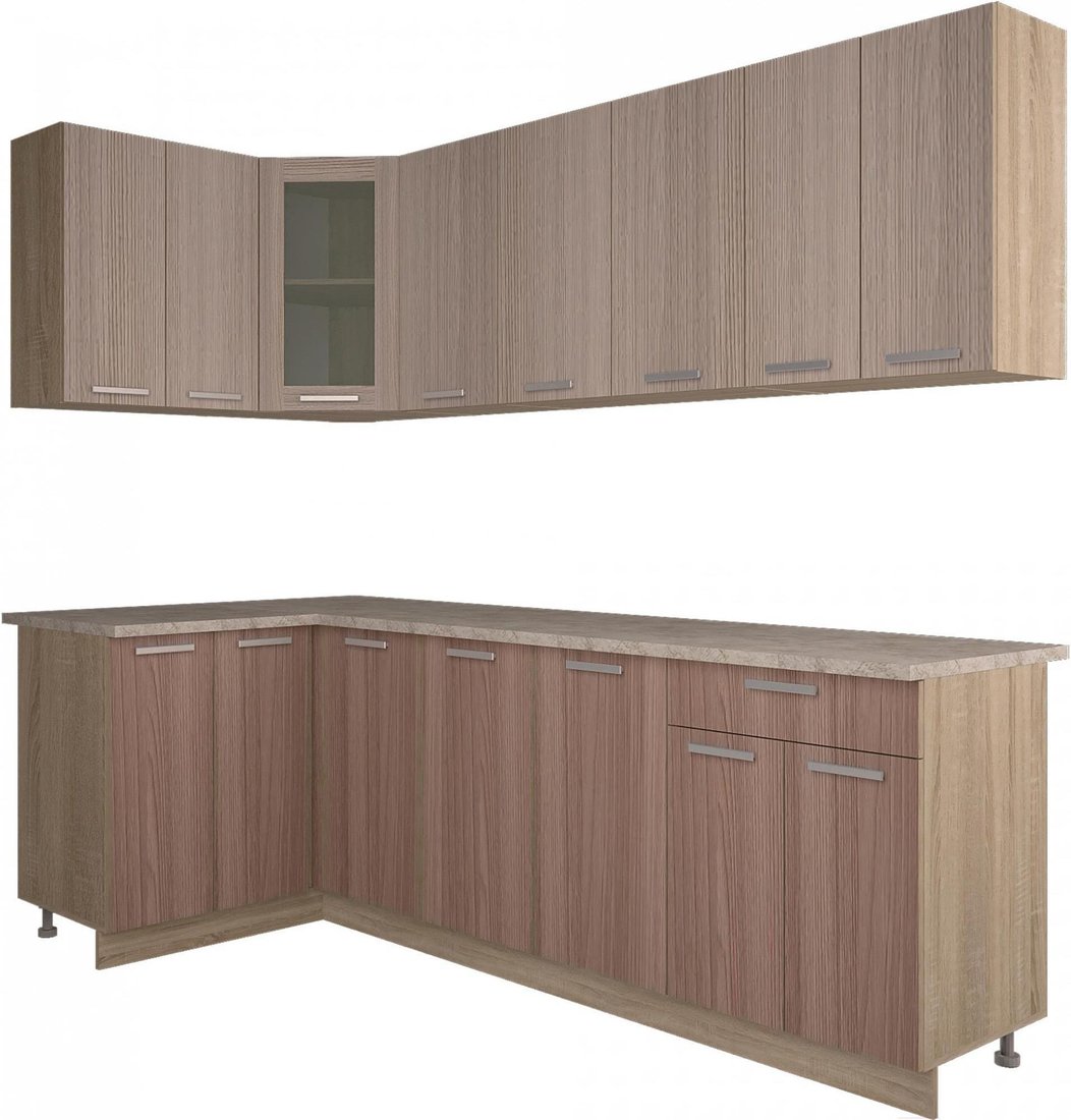 

Готовая кухня Интерлиния Мила 12x24 (ясень светлый/ясень темный)