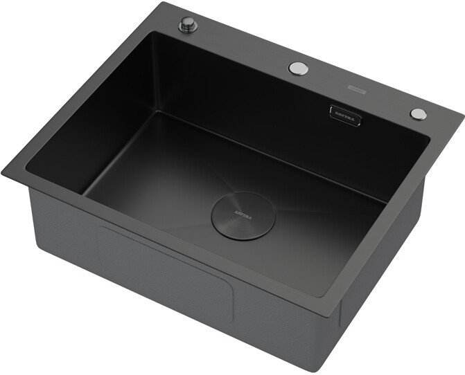Кухонная мойка ARFEKA Eco AR 600*500 POP-UP BLACK PVD NANO