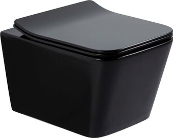 Унитаз подвесной Gid Tr2144BL (черный глянцевый)