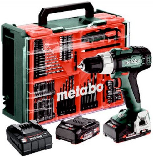 

Ударная дрель-шуруповерт Metabo SB 18 L Mobile Workshop 614053710 (с 2-мя АКБ, оснастка, кейс)
