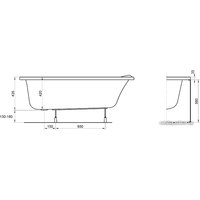 Ванна Kolo Mystery 150x95 R (с ножками и экраном)