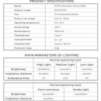 Фонарь Hoto Flashlight Tactics