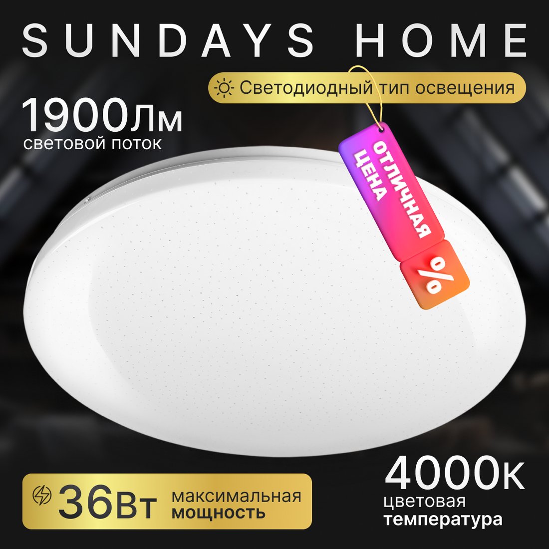 

Припотолочная люстра Sundays Home 240924-5 5719