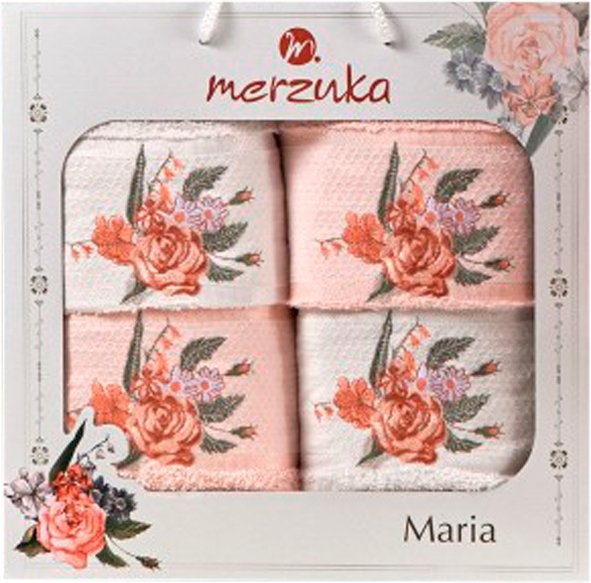 

Набор полотенец Merzuka Maria 11851 (4 шт, в коробке, пудровый)