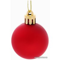Елочная игрушка Серпантин Матовый шар 4 см 6 шт (красный) 183-837