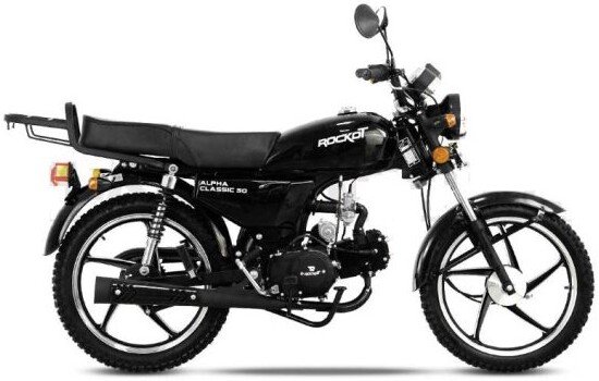 Мопед Rockot Alpha Classic (черный глянцевый)