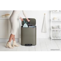 Система сортировки мусора Brabantia Bo Pedal Bin 2 x 30 л (платиновый)