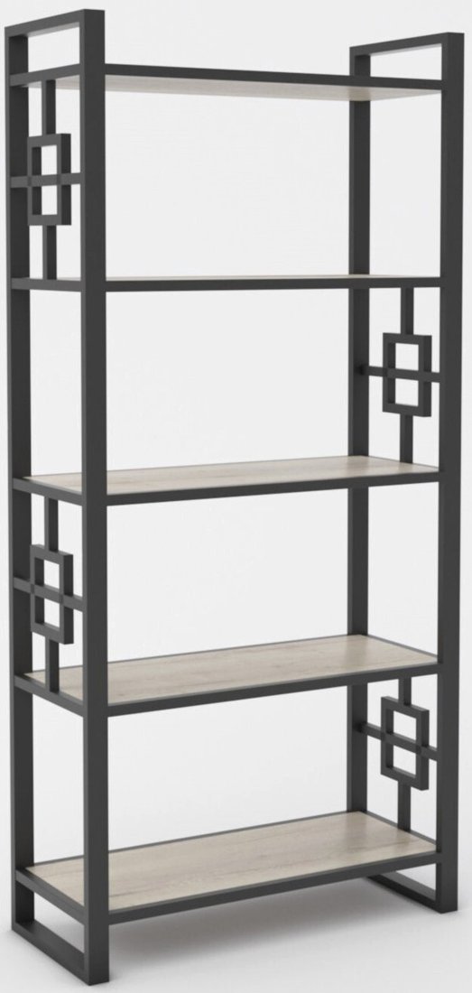 

Стеллаж Hype Mebel Квадро 80x170 (черный/дуб галифакс натуральный)