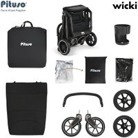 Коляска прогулочная «книга» Pituso Wicki ABF2022 (черный)