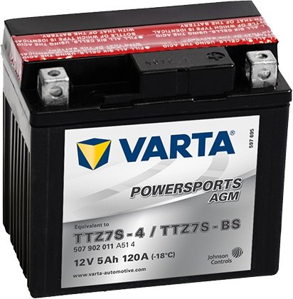 

Мотоциклетный аккумулятор Varta Powersport AGM TTZ7S-BS 507 902 011 (5 А·ч)