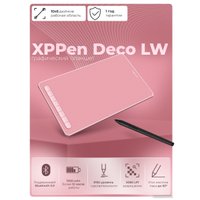 Графический планшет XP-Pen Deco LW (розовый)