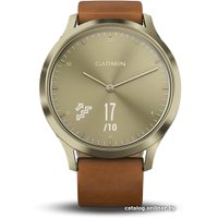 Гибридные умные часы Garmin Vivomove HR Premium S/M (золотистый/коричневый)