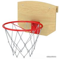 Детский спортивный комплекс Ecodrev Крепыш П-образный с турником, сеткой (бежевый, базовый)