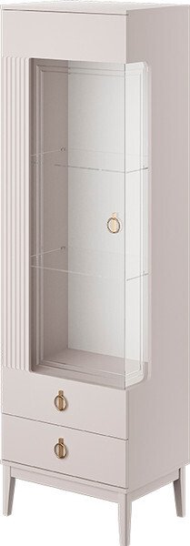 

Шкаф-витрина Bravo Мебель Фарго 1-дверный левый (персидский жемчуг/лак льняной)