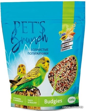Корм для птиц Pet's Brunch для волнистых попугайчиков 500 г