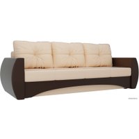 Диван Лига диванов Сатурн 28164 (экокожа, бежевый/коричневый)
