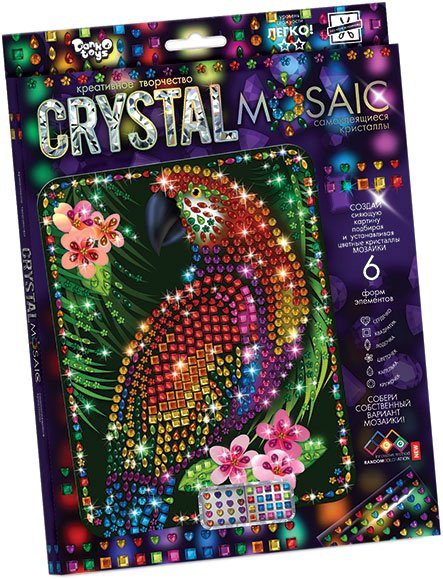 

Алмазная мозаика Danko Toys Crystal Mosaic Попугай CRM-01-10