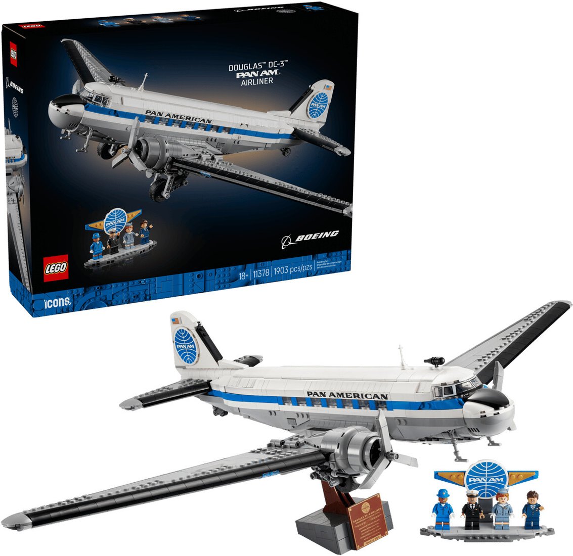 Конструктор LEGO Icons 11378 Douglas DC-3 PAN AM Airliner