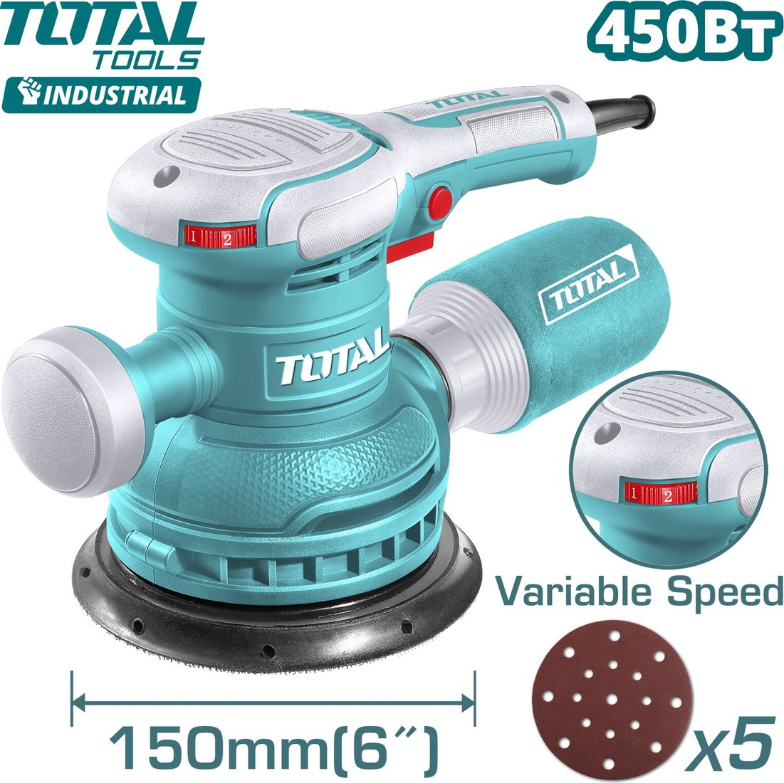 

Эксцентриковая шлифмашина Total TF2061506