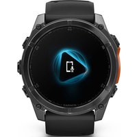 Умные часы Garmin Fenix 8 51мм (серый, черный силиконовый ремешок)