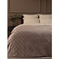 Плед Tex Republic Elite Клетка Фланель Евро 93382 (коричневый)