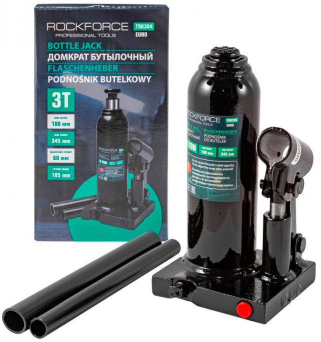 

Бутылочный домкрат RockForce RF-T90304(Euro) 3т