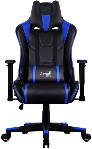 Игровое (геймерское) кресло AeroCool AC220 AIR (черный/синий)