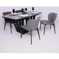 Стул Алвест Av 470 (темно-серая замша 10/черный)