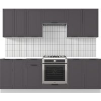 Готовая кухня Mio Tesoro Корнелия Ода-плюс 2.4 без столешницы (графит)