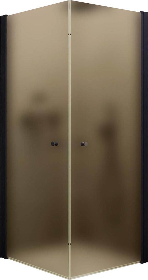 

Душевой уголок MaybahGlass MGY-1298-6 (бронзовое матовое стекло/черный)