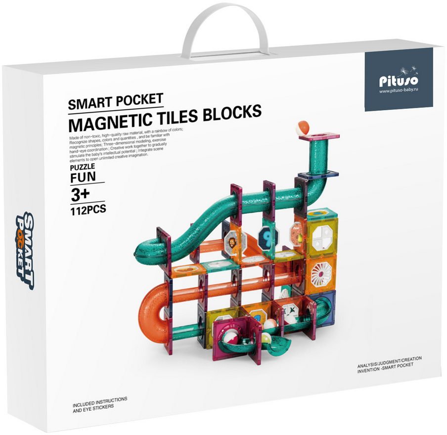 

Магнитный конструктор Pituso С шариками HW21005981 (112эл)