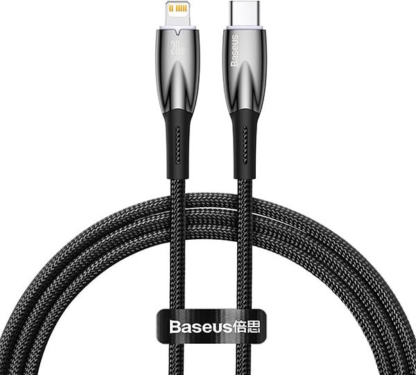 

Кабель Baseus Glimmer Series Fast Charging Data Cable Type-C - Lightning 20W CADH000001 (1 м, черный)