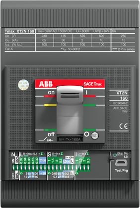 

Выключатель автоматический ABB Tmax XT2 160/160A 3P 50кA Ekip LS/I 1SDA067804R1