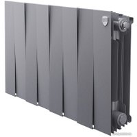 Биметаллический радиатор Royal Thermo PianoForte 300 Silver Satin (8 секций) боковое подключение