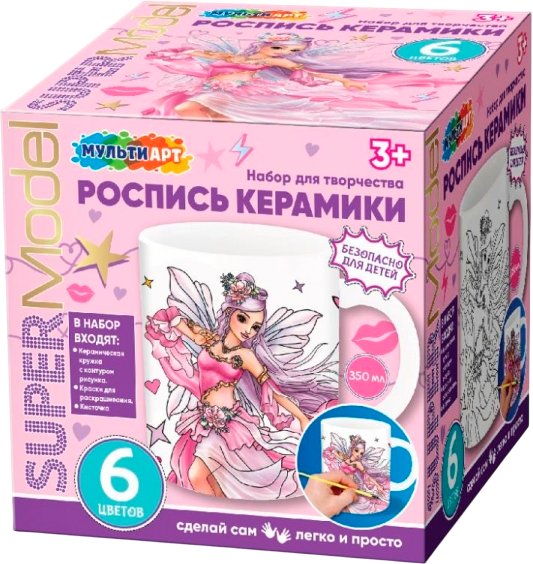 

Набор для рисования MultiArt Кружка для росписи Super Model MUG-MATOP