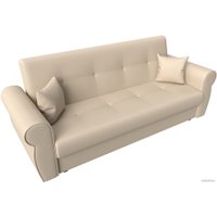 Диван Лига диванов Лига-019 118380 (экокожа, бежевый/подушки бежевый)