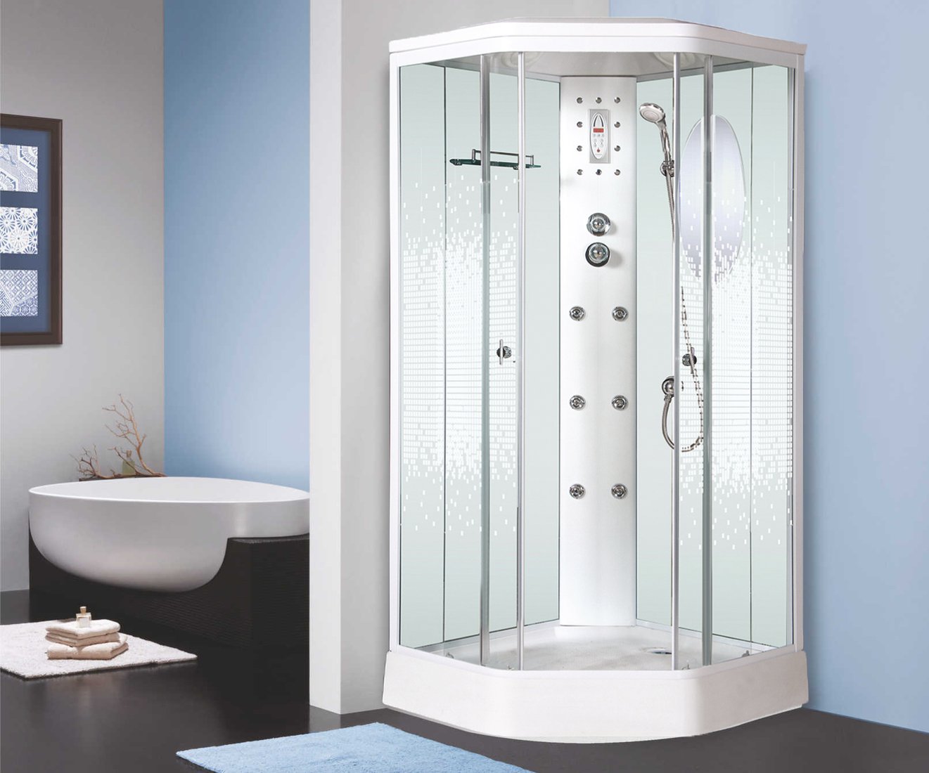 

Душевая кабина Niagara NG-306-01 90x90x220 (мозаика стекло)