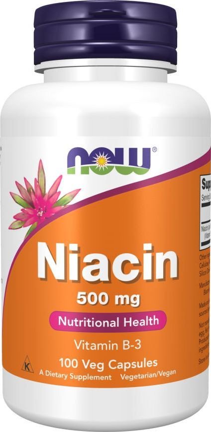 Витамин Now Foods Niacin 500 мг (100 капсул)