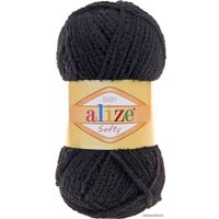 Пряжа для вязания Alize Softy 340 50 г 115 м (черный)