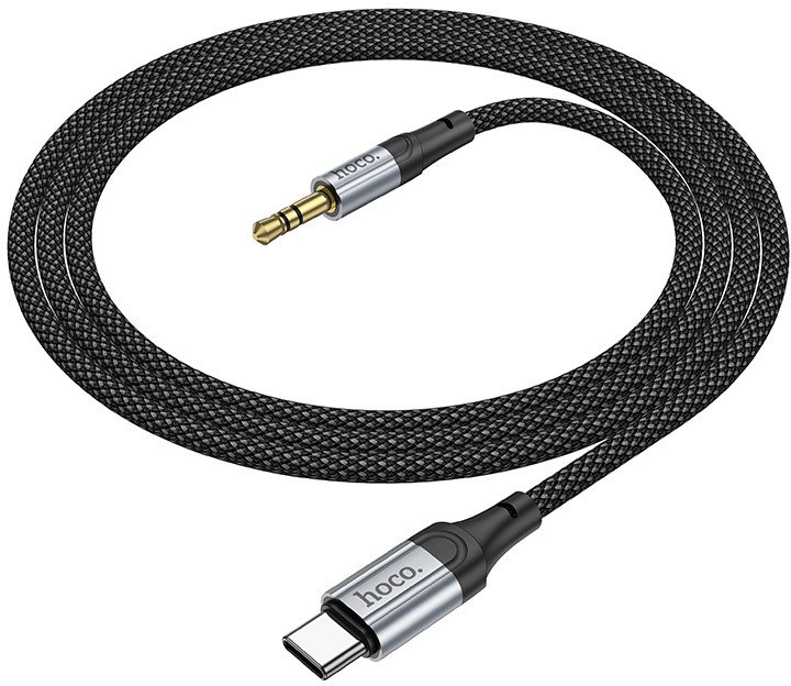 

Кабель Hoco UPA26 USB Type-C - Jack 3.5mm (1 м, черный)